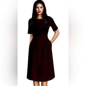 Scoop Neck Black Dress